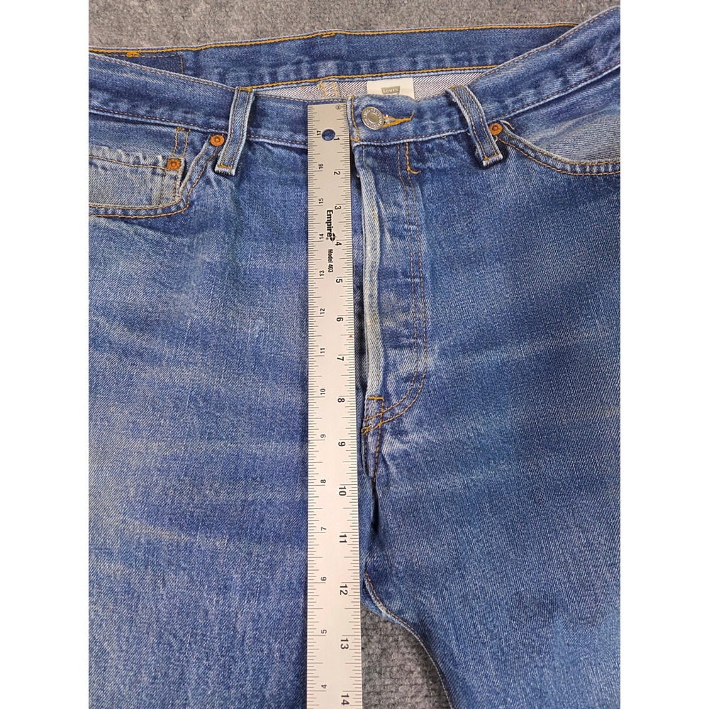 VIntage Levi's 501 Original Fit Jeans Mens 36x29‎ Blue Straight Leg Button 78/2 - Picture 9 of 10